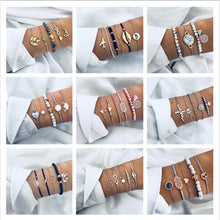 Load image into Gallery viewer, Ahmed 15 Style Bohemian Trendy Bracelet sets for Women Fashion Plain Shell Map Heart Animal Palm Beads Tassel Bracelets Jewelry