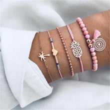 Load image into Gallery viewer, Ahmed 15 Style Bohemian Trendy Bracelet sets for Women Fashion Plain Shell Map Heart Animal Palm Beads Tassel Bracelets Jewelry